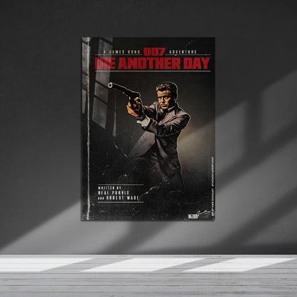 Flex Designs Metal Poster Die Another Day Minimalist 5 x 7" Home Goods - Movie 2002 Movie Metal Poster
