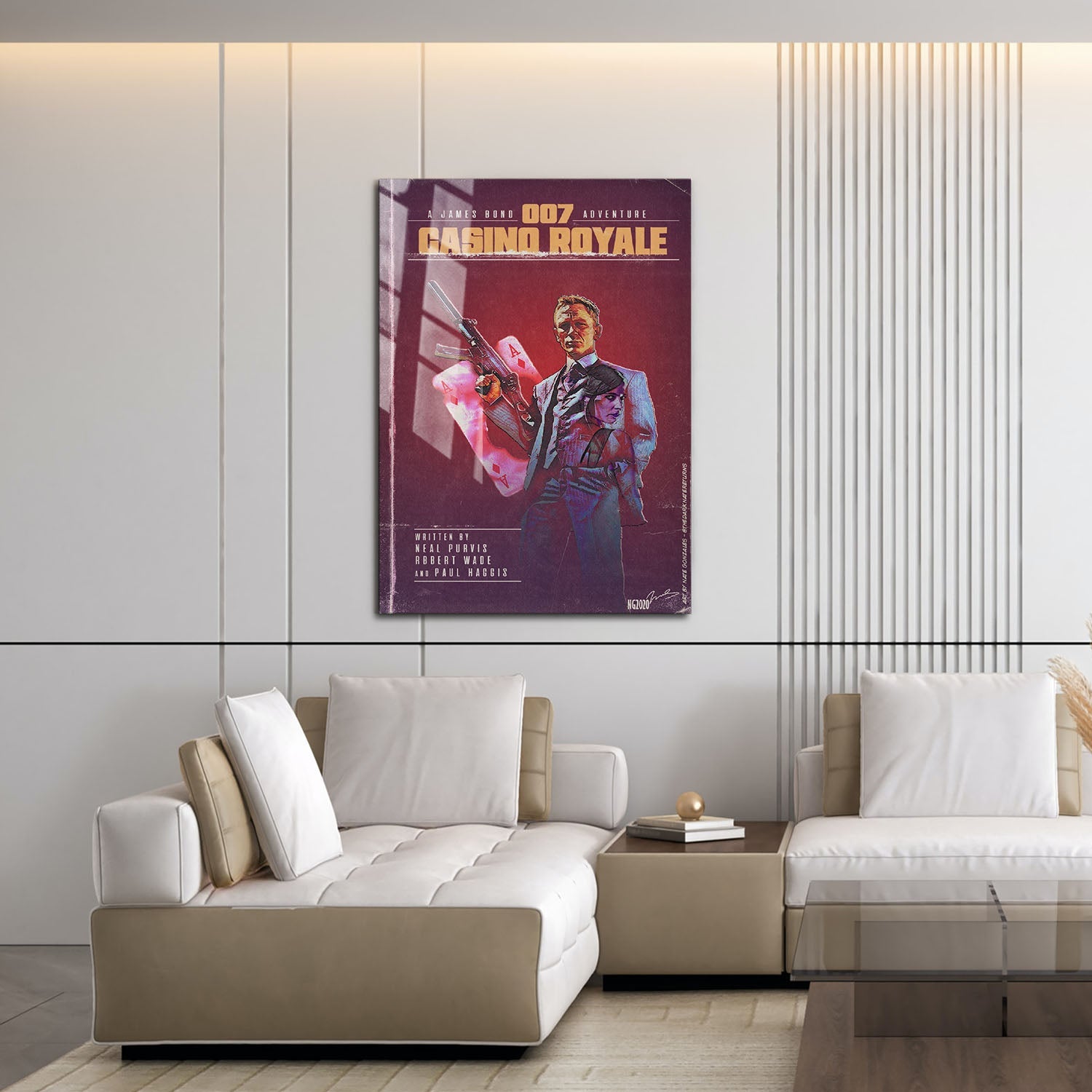 Flex Designs Metal Poster Casino Royale Minimalist 16 x 24" Home Goods - Movie 2006 Movie Metal Poster