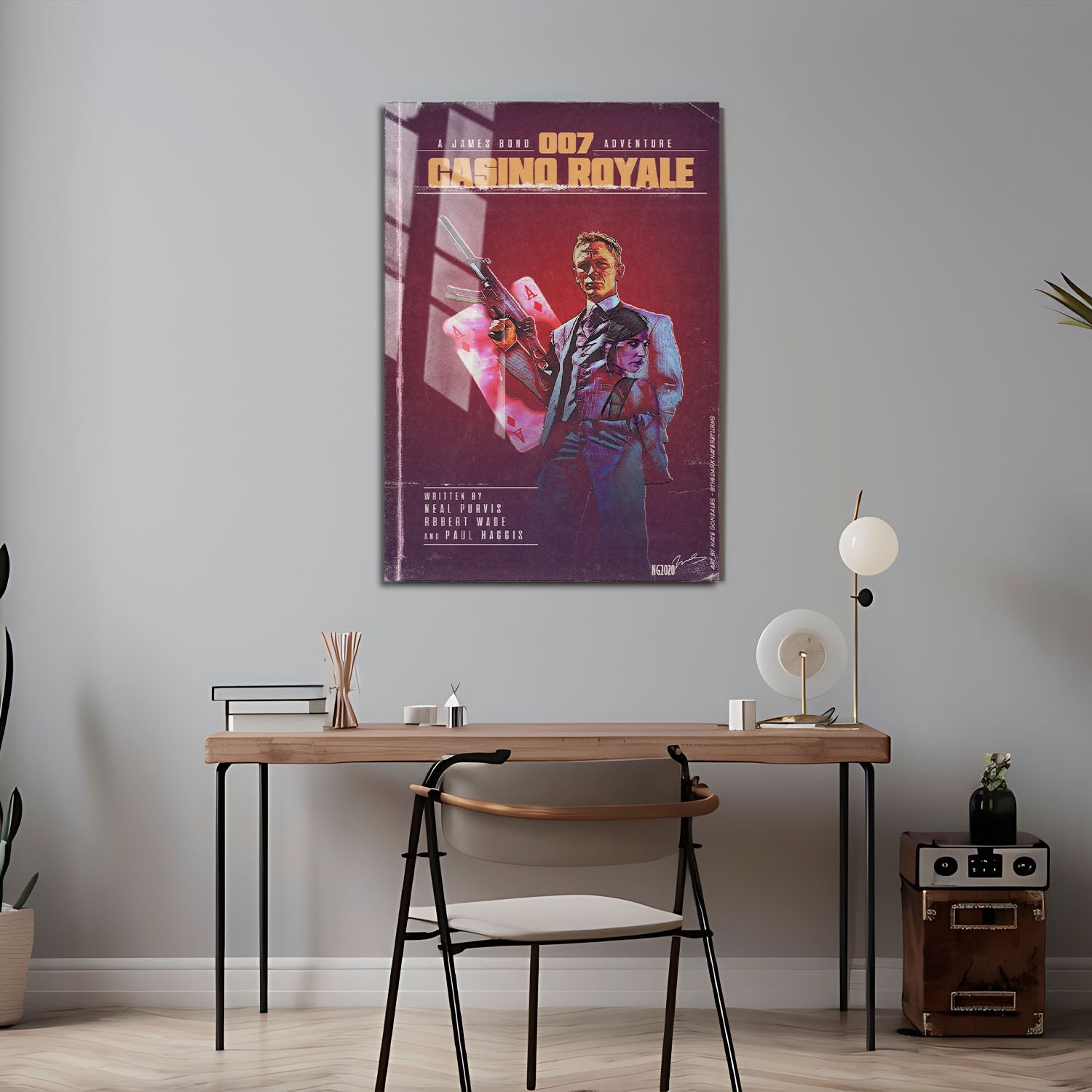 Flex Designs Metal Poster Casino Royale Minimalist 24 x 36" Home Goods - Movie 2006 Movie Metal Poster