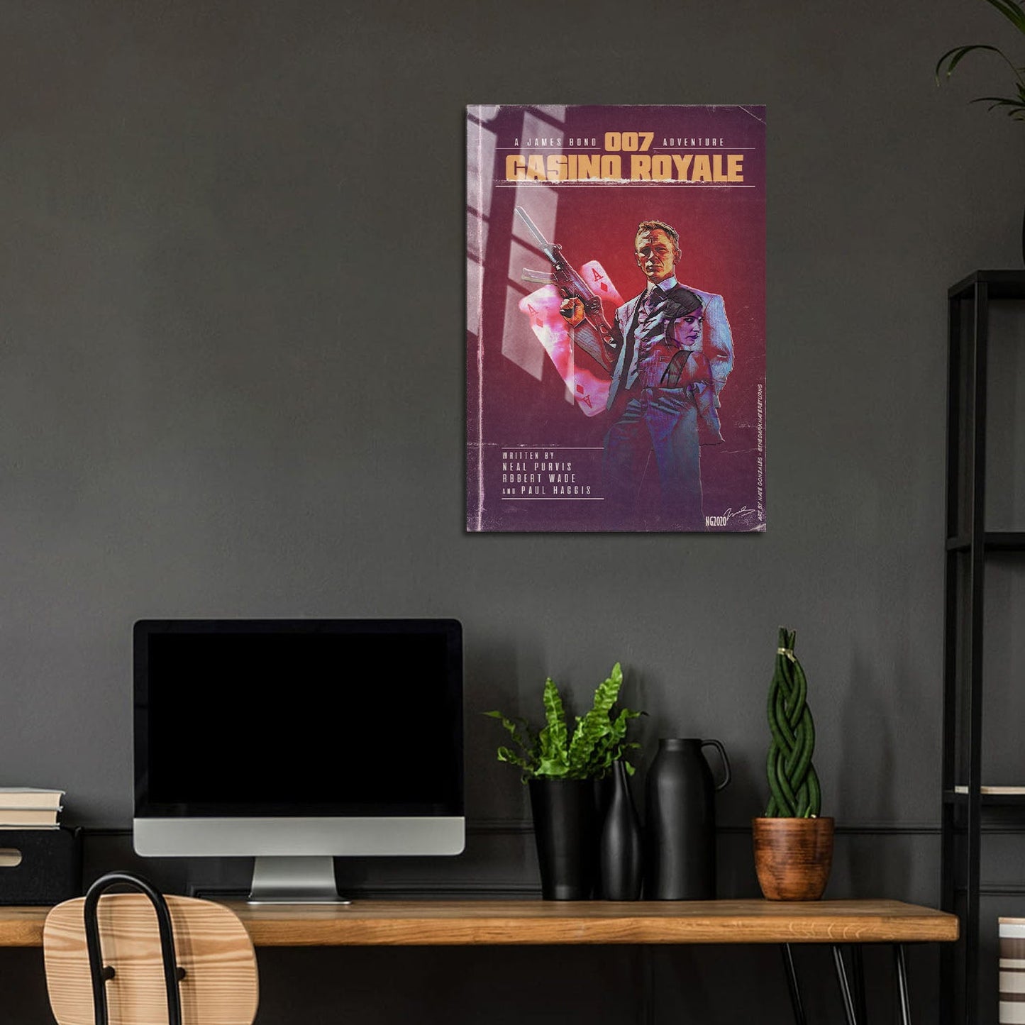 Flex Designs Metal Poster Casino Royale Minimalist 5 x 7" Home Goods - Movie 2006 Movie Metal Poster