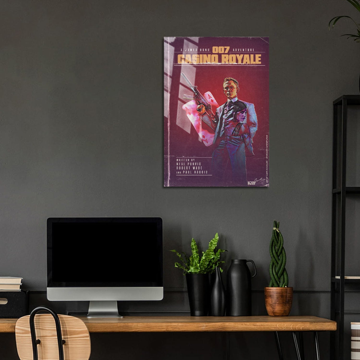 Flex Designs Metal Poster Casino Royale Minimalist 5 x 7" Home Goods - Movie 2006 Movie Metal Poster