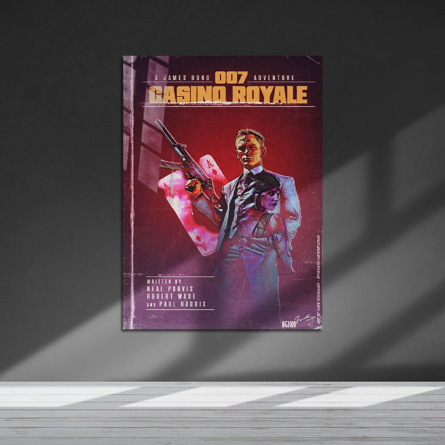 Flex Designs Metal Poster Casino Royale Minimalist 5 x 7" Home Goods - Movie 2006 Movie Metal Poster