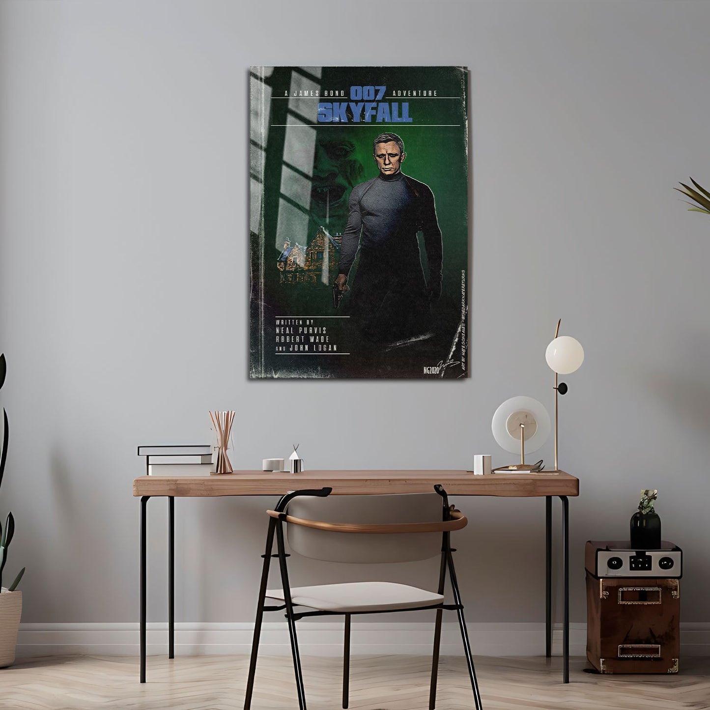Flex Designs Metal Poster Skyfall Minimalist 24 x 36" Home Goods - Movie 2012 Movie Metal Poster