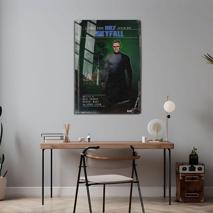 Flex Designs Metal Poster Skyfall Minimalist 24 x 36" Home Goods - Movie 2012 Movie Metal Poster