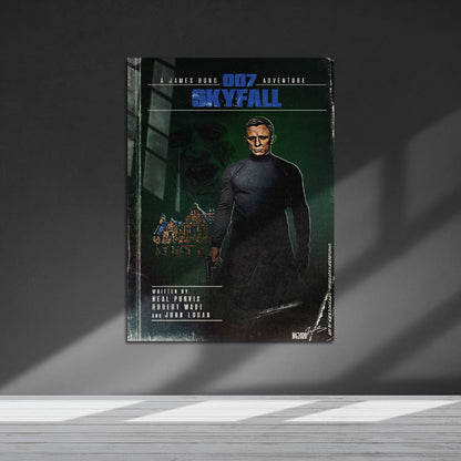 Flex Designs Metal Poster Skyfall Minimalist 5 x 7" Home Goods - Movie 2012 Movie Metal Poster