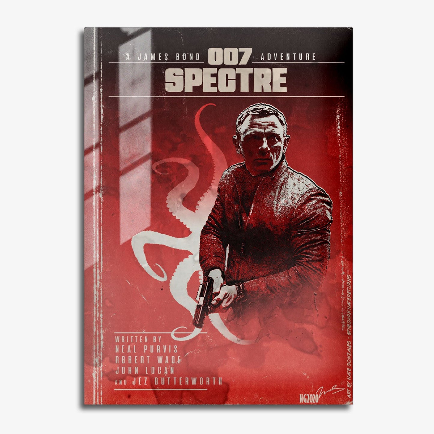 Flex Designs Metal Poster Spectre Minimalist 11 x 17" Home Goods - Movie 2015 Movie Metal Poster