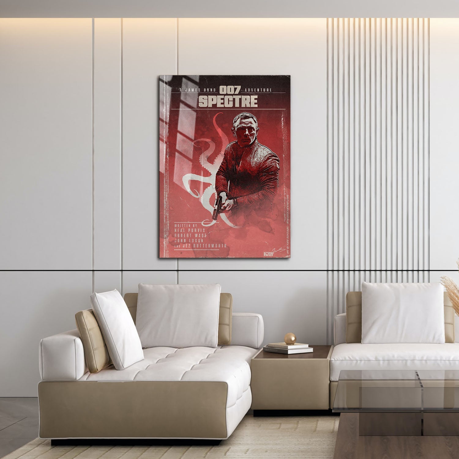Flex Designs Metal Poster Spectre Minimalist 16 x 24" Home Goods - Movie 2015 Movie Metal Poster