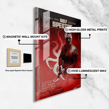 Flex Designs Metal Poster Spectre Minimalist 16 x 24" Home Goods - Movie 2015 Movie Metal Poster