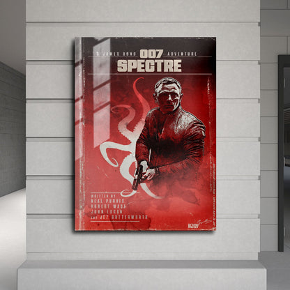 Flex Designs Metal Poster Spectre Minimalist 24 x 36" Home Goods - Movie 2015 Movie Metal Poster