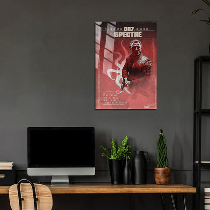 Flex Designs Metal Poster Spectre Minimalist 5 x 7" Home Goods - Movie 2015 Movie Metal Poster