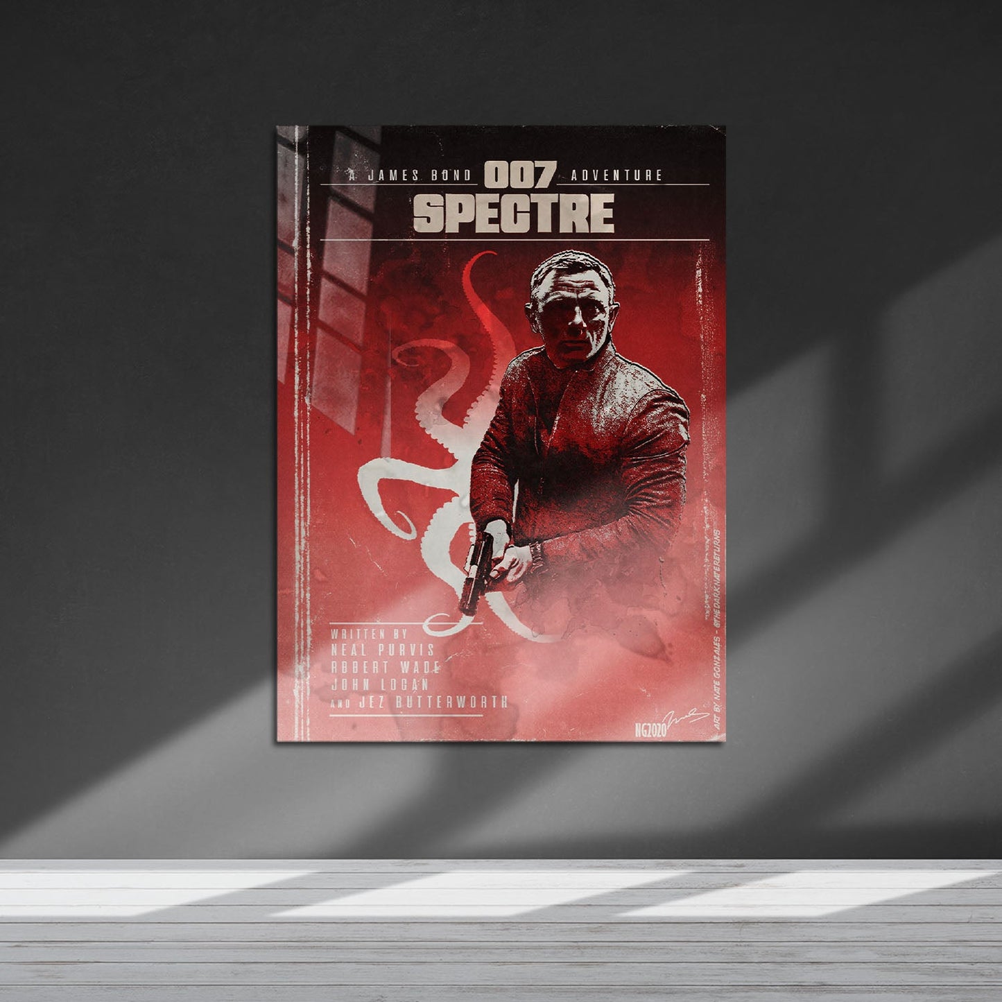 Flex Designs Metal Poster Spectre Minimalist 5 x 7" Home Goods - Movie 2015 Movie Metal Poster