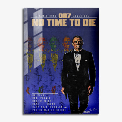 Flex Designs Metal Poster No Time to Die Minimalist 11 x 17" Home Goods - Movie 2021 Movie Metal Poster