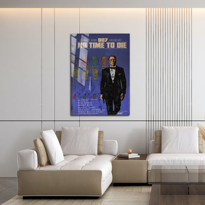 Flex Designs Metal Poster No Time to Die Minimalist 16 x 24" Home Goods - Movie 2021 Movie Metal Poster