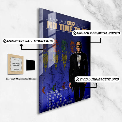Flex Designs Metal Poster No Time to Die Minimalist 16 x 24" Home Goods - Movie 2021 Movie Metal Poster