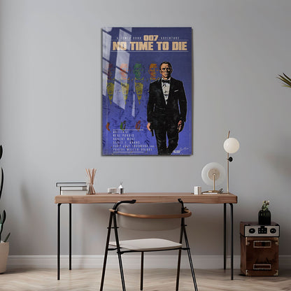 Flex Designs Metal Poster No Time to Die Minimalist 24 x 36" Home Goods - Movie 2021 Movie Metal Poster