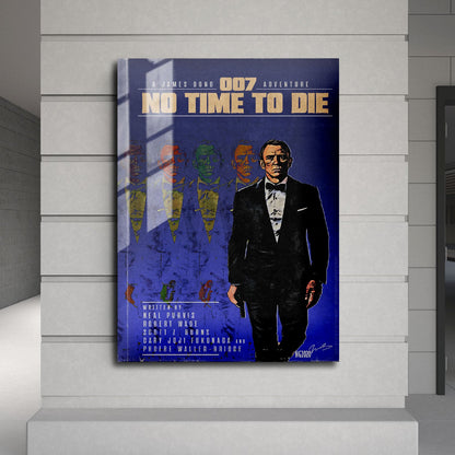 Flex Designs Metal Poster No Time to Die Minimalist 24 x 36" Home Goods - Movie 2021 Movie Metal Poster