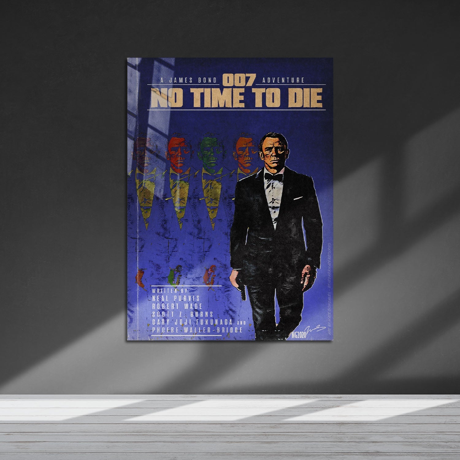 Flex Designs Metal Poster No Time to Die Minimalist 5 x 7" Home Goods - Movie 2021 Movie Metal Poster