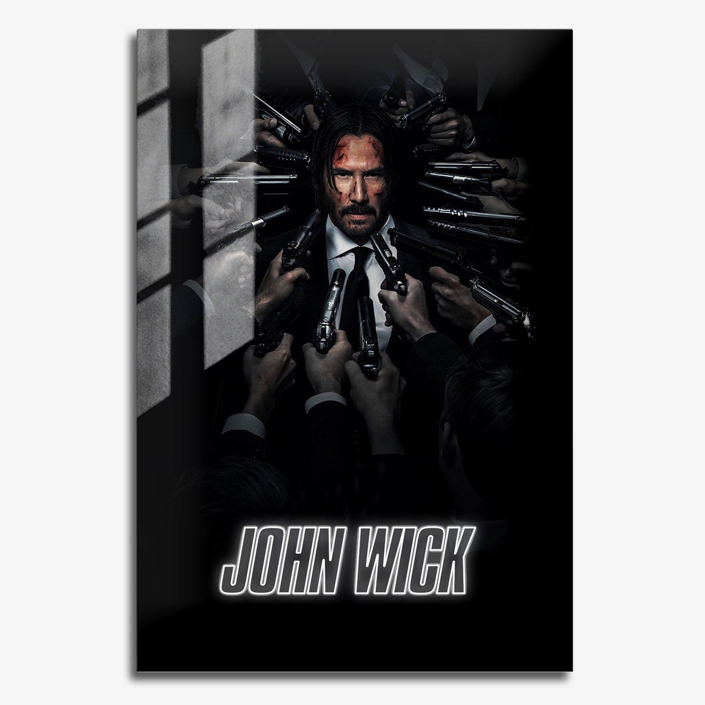 Flex Designs Metal Poster John Wick Cinematic 11 x 17" Home Goods - Movie 2014 Movie Metal Poster