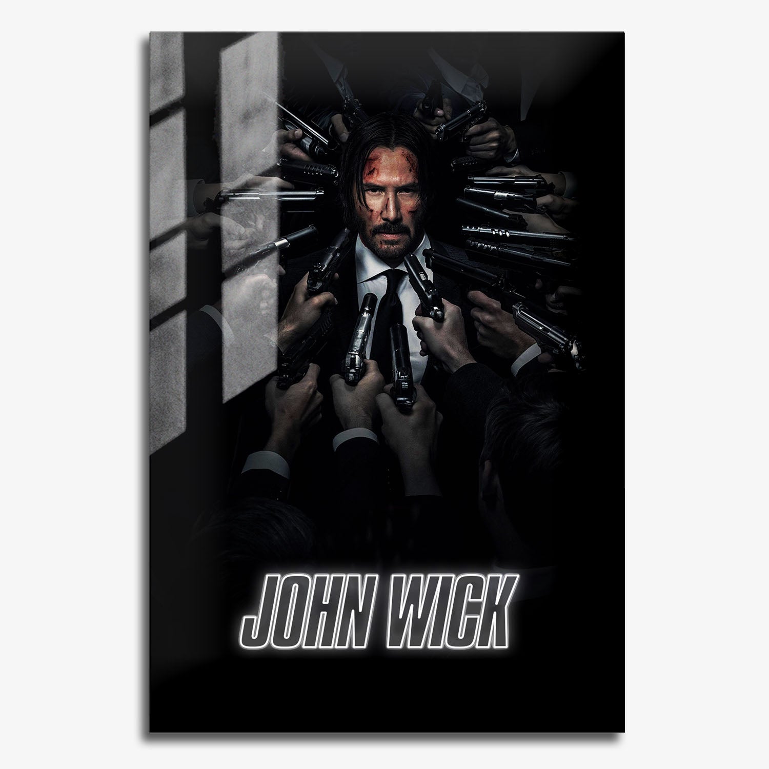 Flex Designs Metal Poster John Wick Cinematic 11 x 17" Home Goods - Movie 2014 Movie Metal Poster