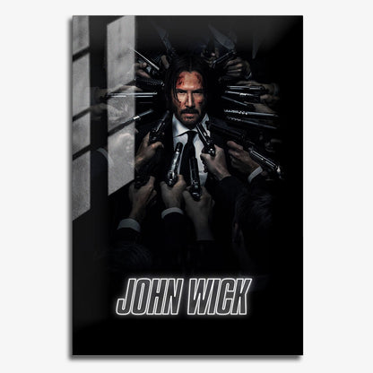 Flex Designs Metal Poster John Wick Cinematic 11 x 17" Home Goods - Movie 2014 Movie Metal Poster