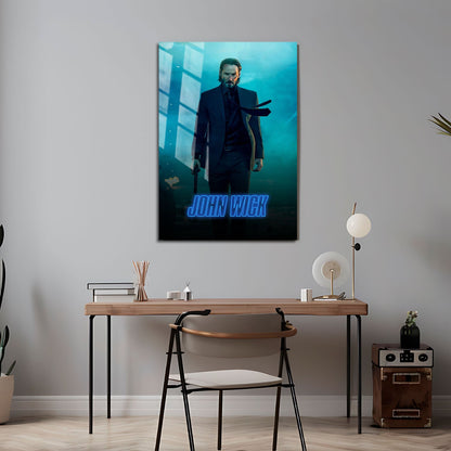 Flex Designs Metal Poster John Wick Classic 24 x 36" Home Goods - Movie 2014 Movie Metal Poster