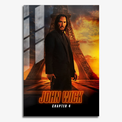 Flex Designs Metal Poster John Wick Chapter 4 Classic 11 x 17" Home Goods - Movie 2023 Movie Metal Poster