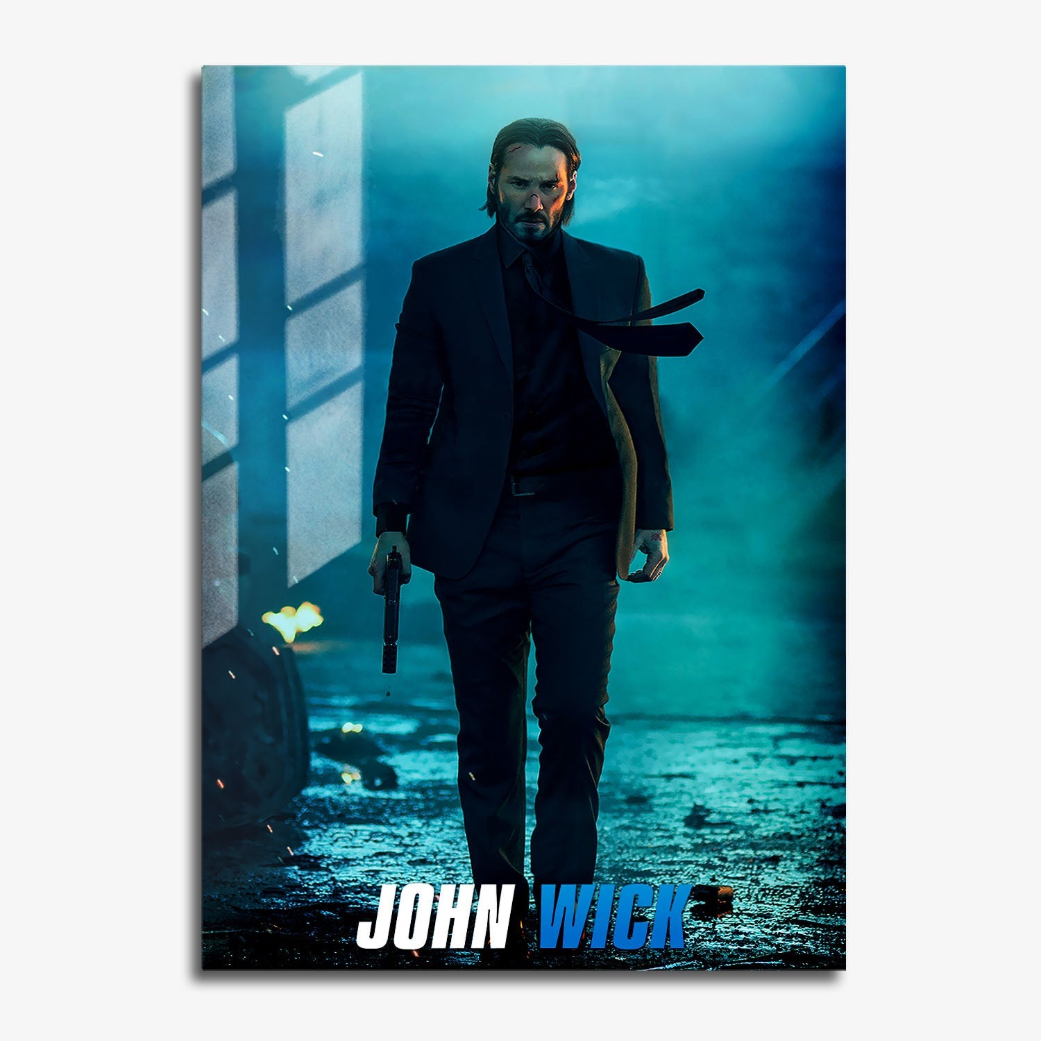 Flex Designs Metal Poster John Wick Theatrical 11 x 17" Home Goods - Movie 2014 Movie Metal Poster