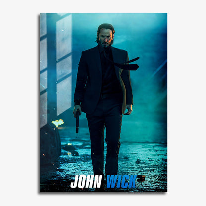 Flex Designs Metal Poster John Wick Theatrical 11 x 17" Home Goods - Movie 2014 Movie Metal Poster