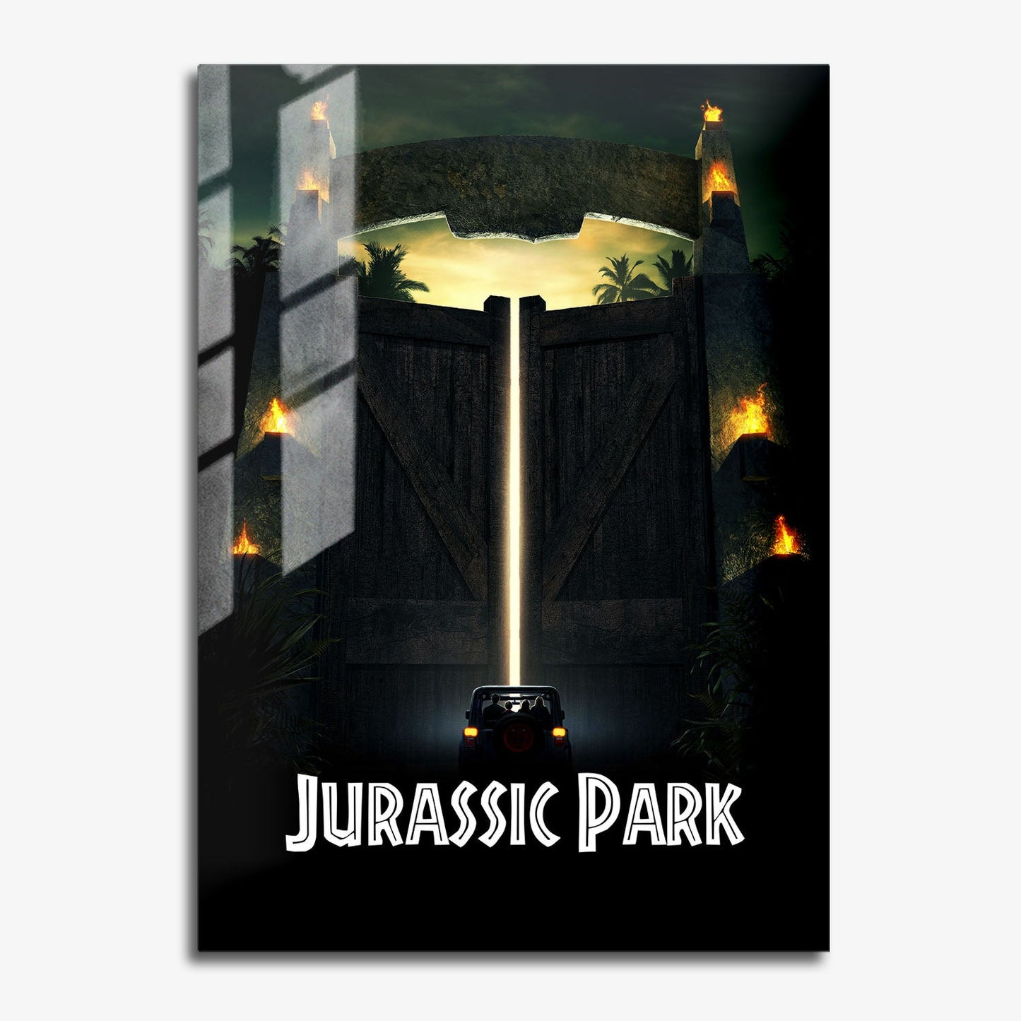 Flex Designs Metal Poster Jurassic Park Cinematic 11 x 17" Home Goods - Movie 1993 Movie Metal Poster