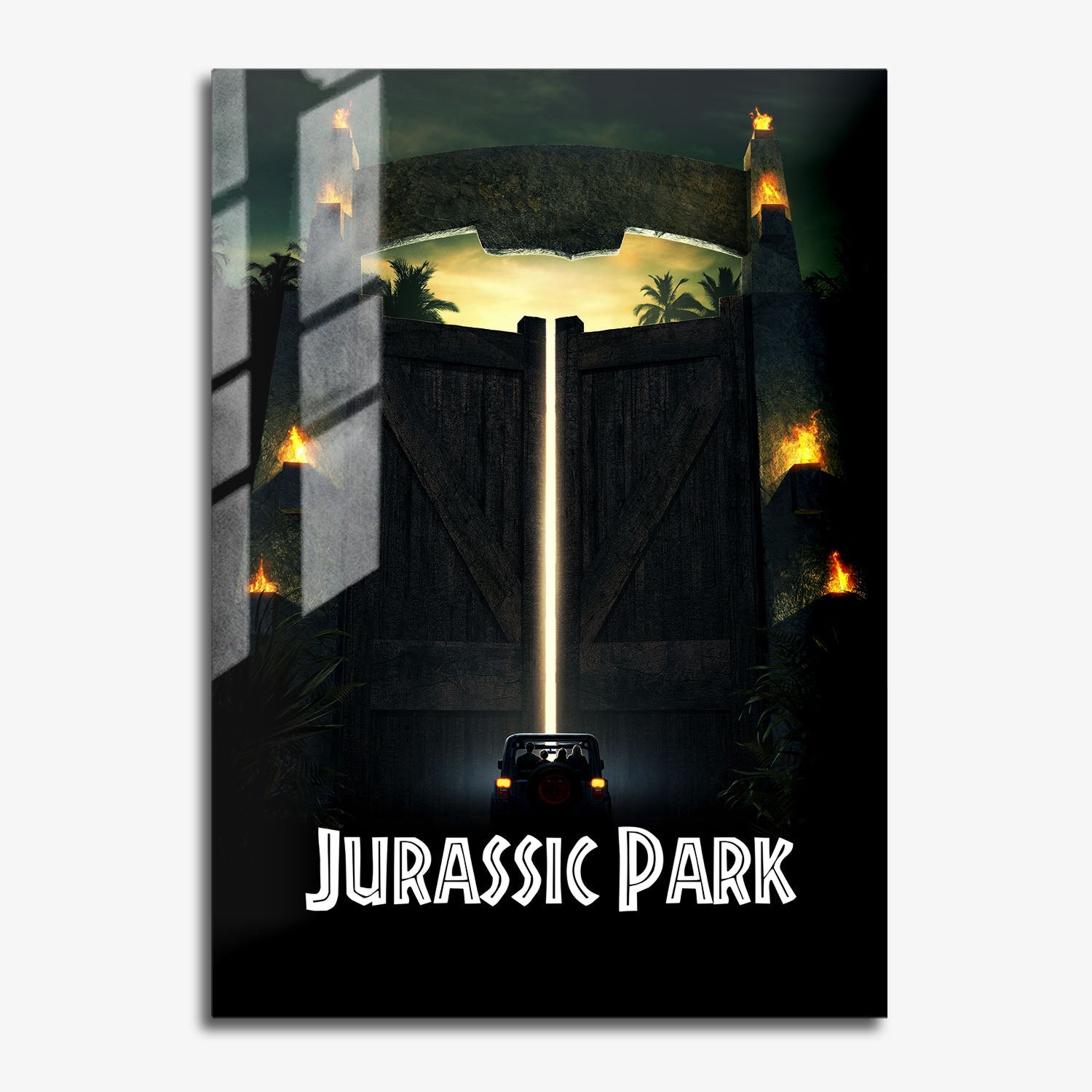 Flex Designs Metal Poster Jurassic Park Cinematic 11 x 17" Home Goods - Movie 1993 Movie Metal Poster