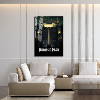 Flex Designs Metal Poster Jurassic Park Cinematic 16 x 24" Home Goods - Movie 1993 Movie Metal Poster