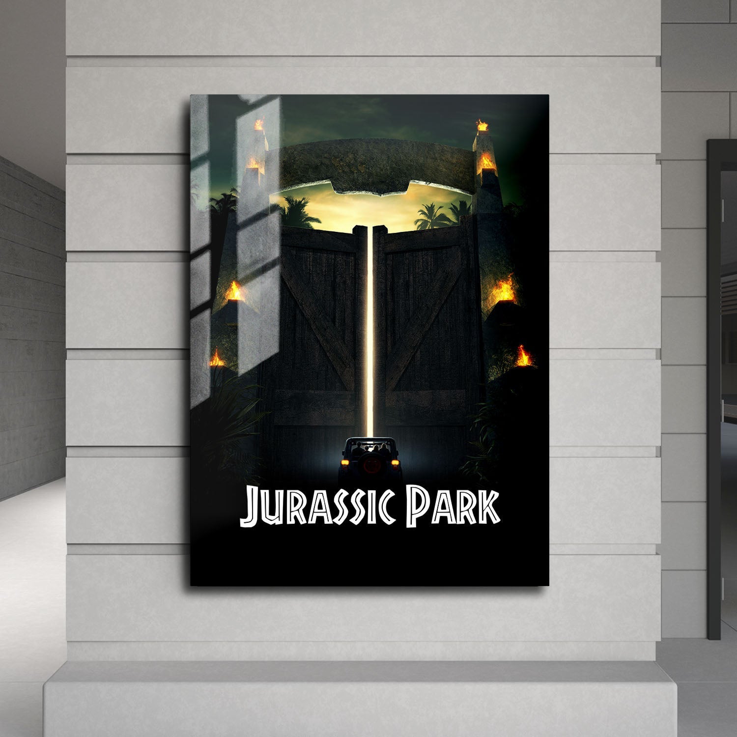 Flex Designs Metal Poster Jurassic Park Cinematic 24 x 36" Home Goods - Movie 1993 Movie Metal Poster