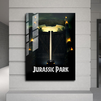 Flex Designs Metal Poster Jurassic Park Cinematic 24 x 36" Home Goods - Movie 1993 Movie Metal Poster