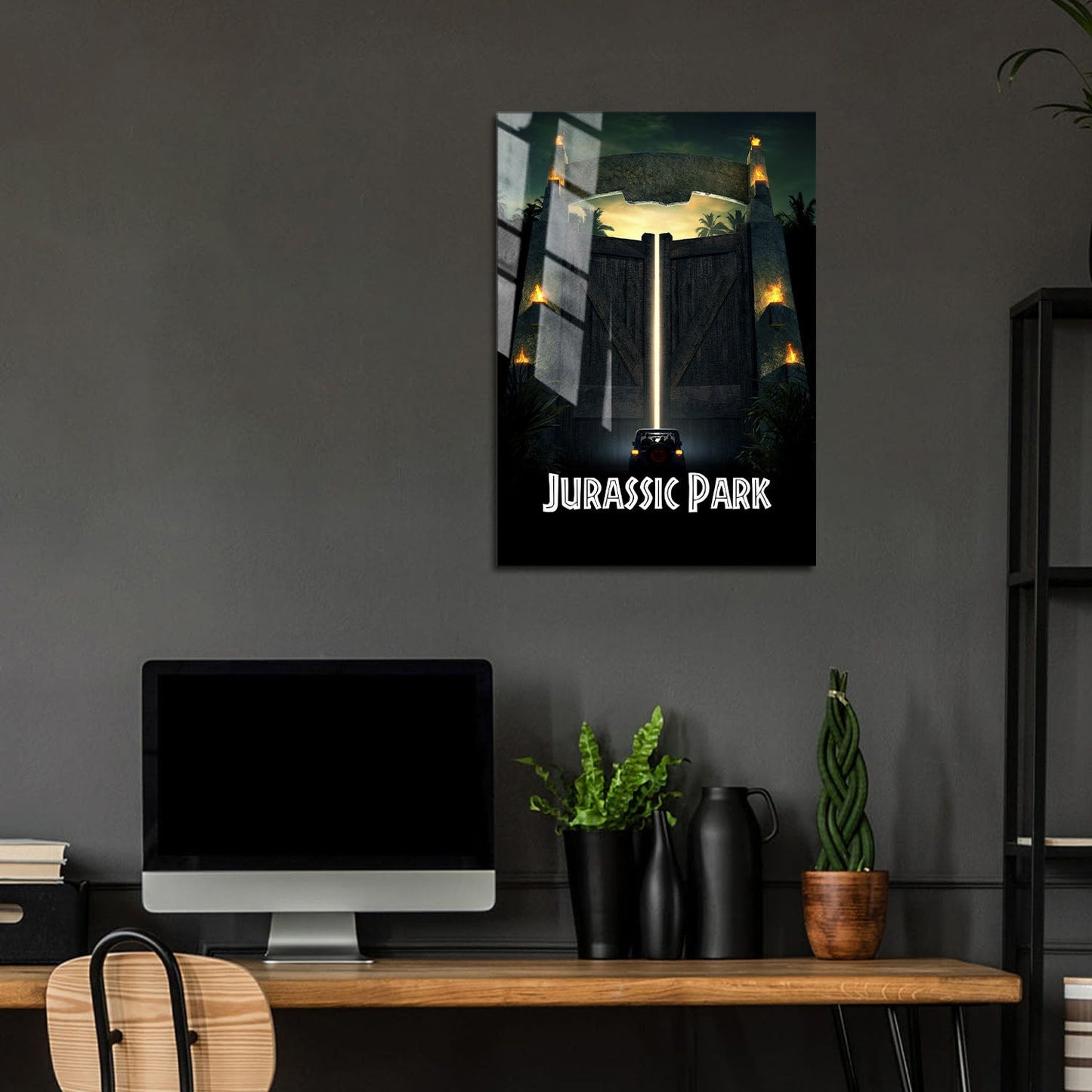 Flex Designs Metal Poster Jurassic Park Cinematic 5 x 7" Home Goods - Movie 1993 Movie Metal Poster