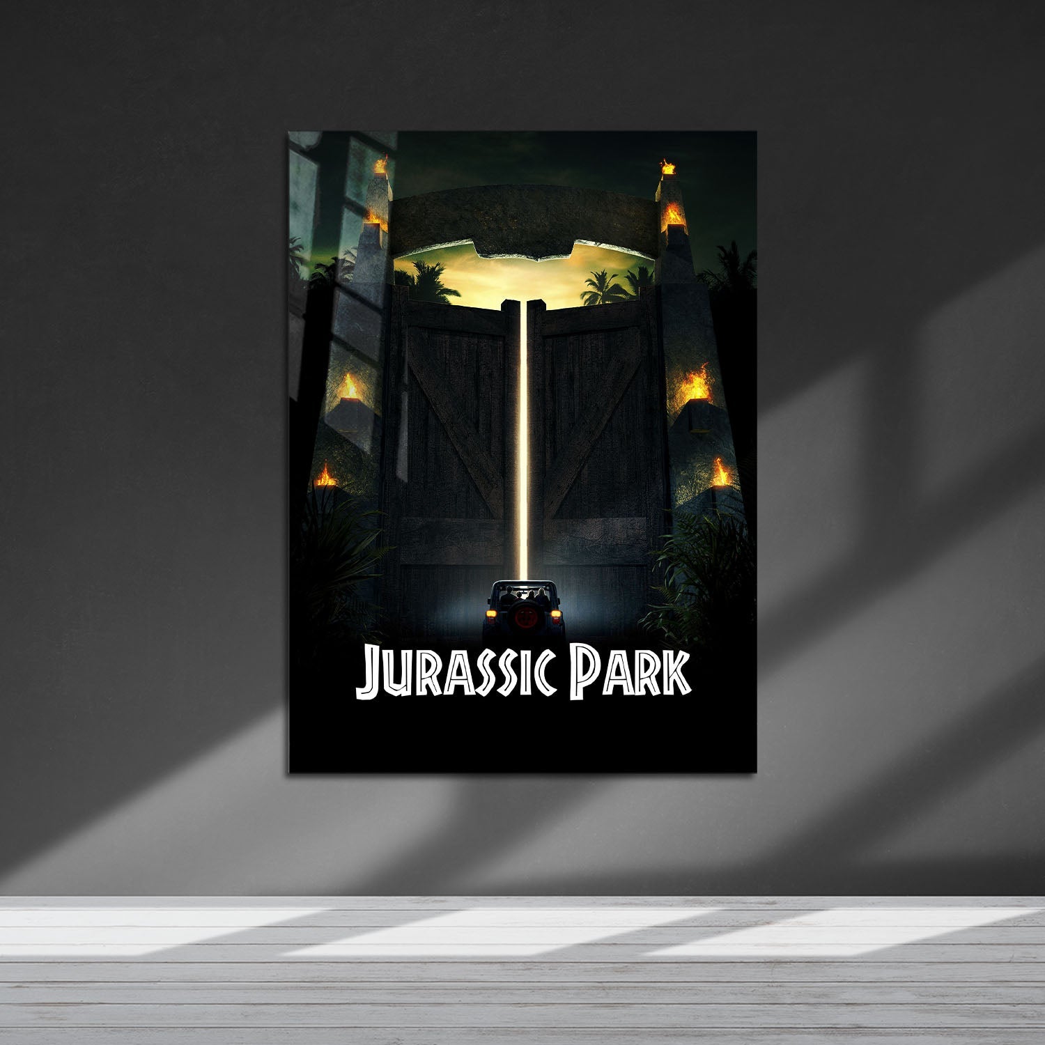 Flex Designs Metal Poster Jurassic Park Cinematic 5 x 7" Home Goods - Movie 1993 Movie Metal Poster