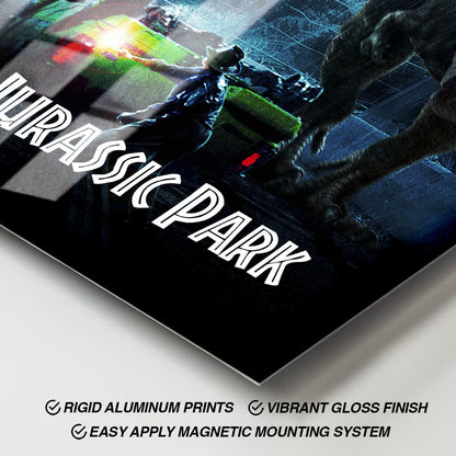 Flex Designs Metal Poster Jurassic Park Classic 11 x 17" Home Goods - Movie 1993 Movie Metal Poster