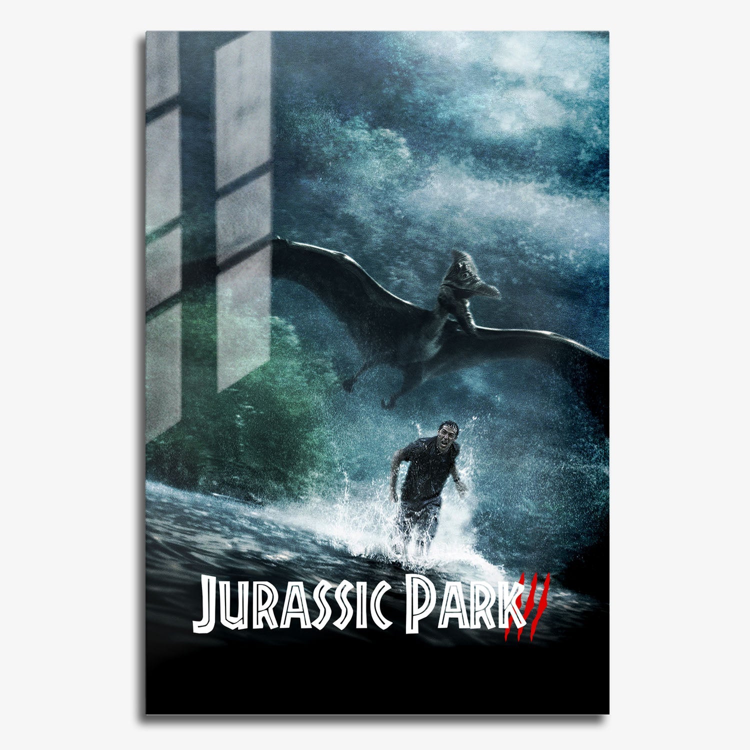 Flex Designs Metal Poster Jurassic Park III Classic 11 x 17" Home Goods - Movie 2001 Movie Metal Poster