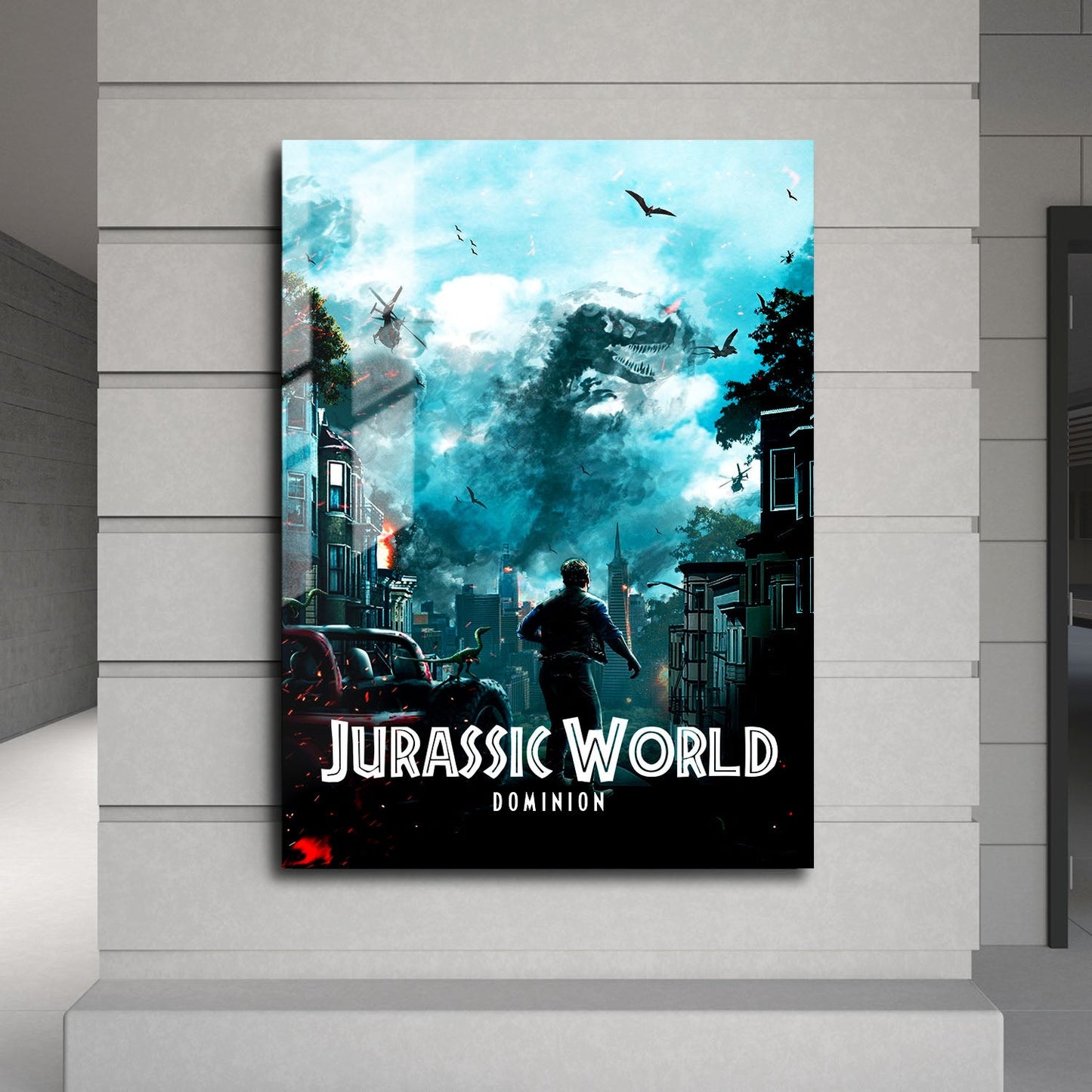 Flex Designs Metal Poster Jurassic World Dominion Classic 24 x 36" Home Goods - Movie 2022 Movie Metal Poster