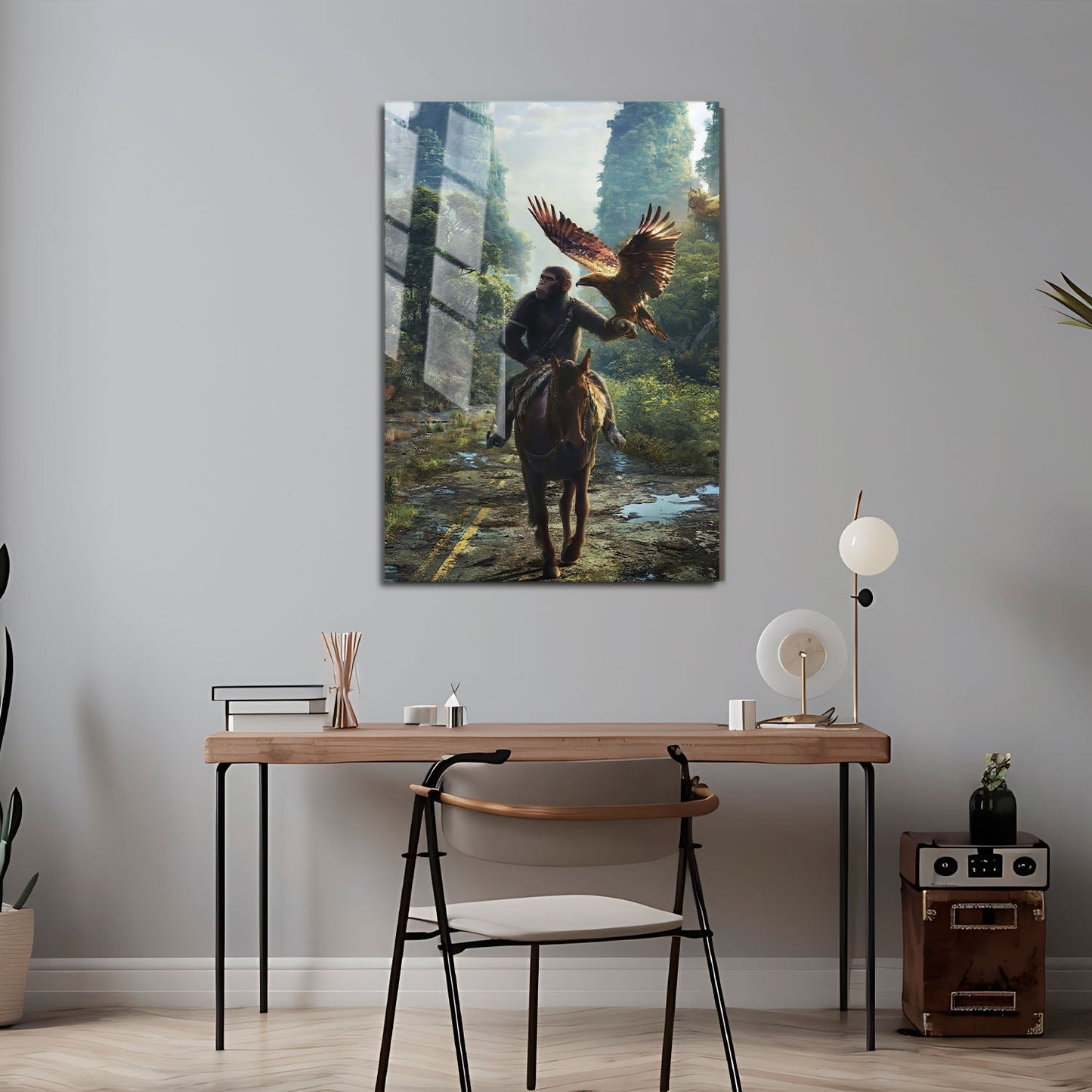 Flex Designs Metal Poster Kingdom of the Planet of the Apes Key Art 24 x 36" Home Goods - Movie 2024 Movie Metal Poster