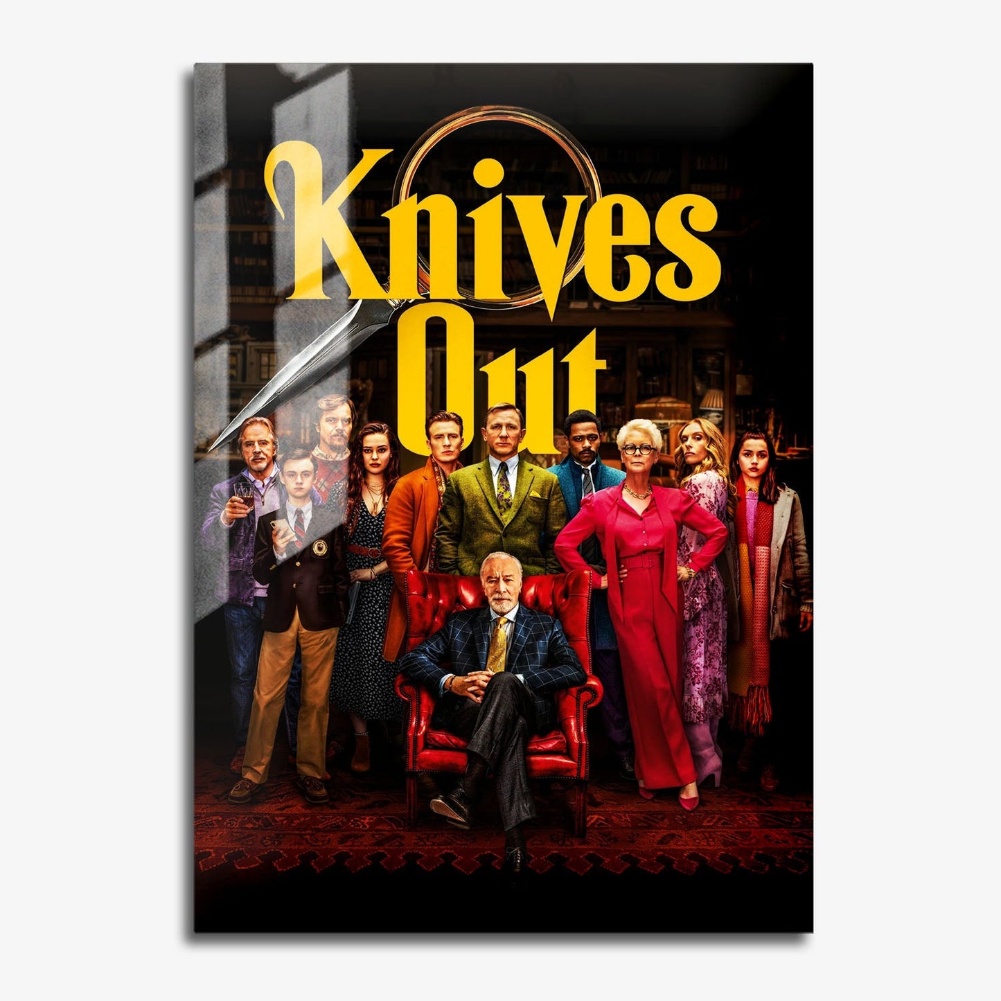 Flex Designs Metal Poster Knives Out 11 x 17" Home Goods - Movie 2019 Movie Metal Poster