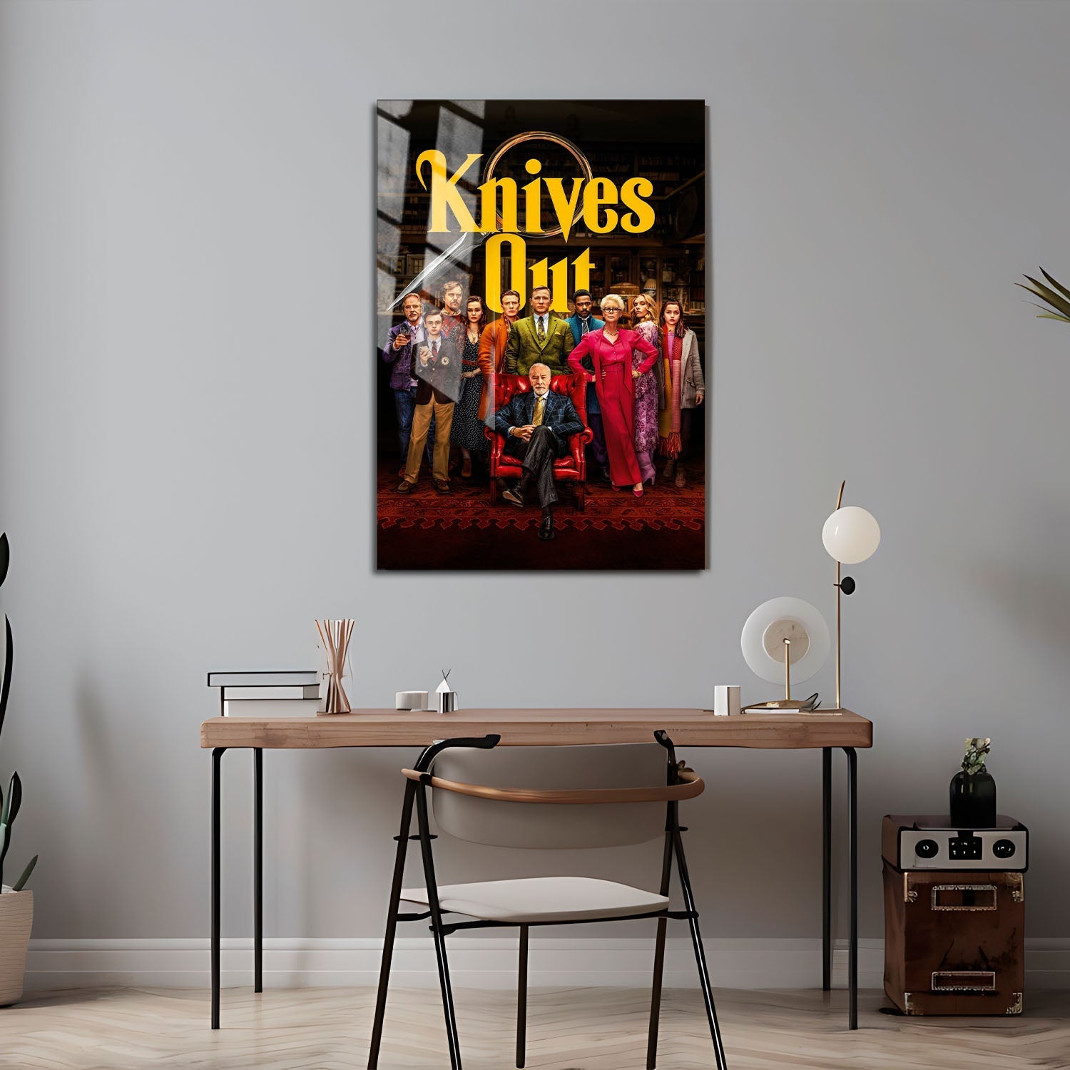Flex Designs Metal Poster Knives Out 24 x 36" Home Goods - Movie 2019 Movie Metal Poster