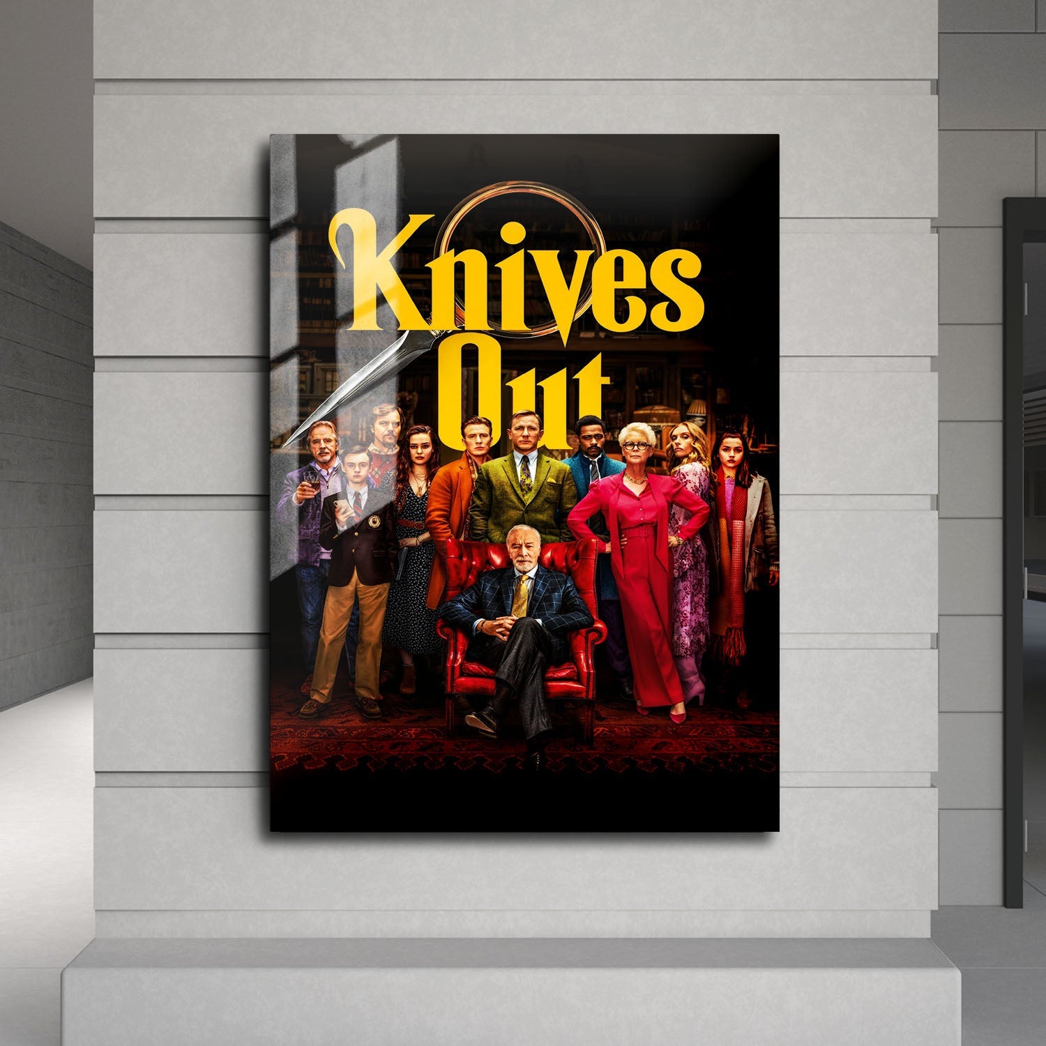 Flex Designs Metal Poster Knives Out 24 x 36" Home Goods - Movie 2019 Movie Metal Poster