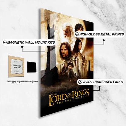 Flex Designs Metal Poster The Lord of the Rings The Two Towers 16 x 24" Home Goods - Movie 2002 Movie Metal Poster