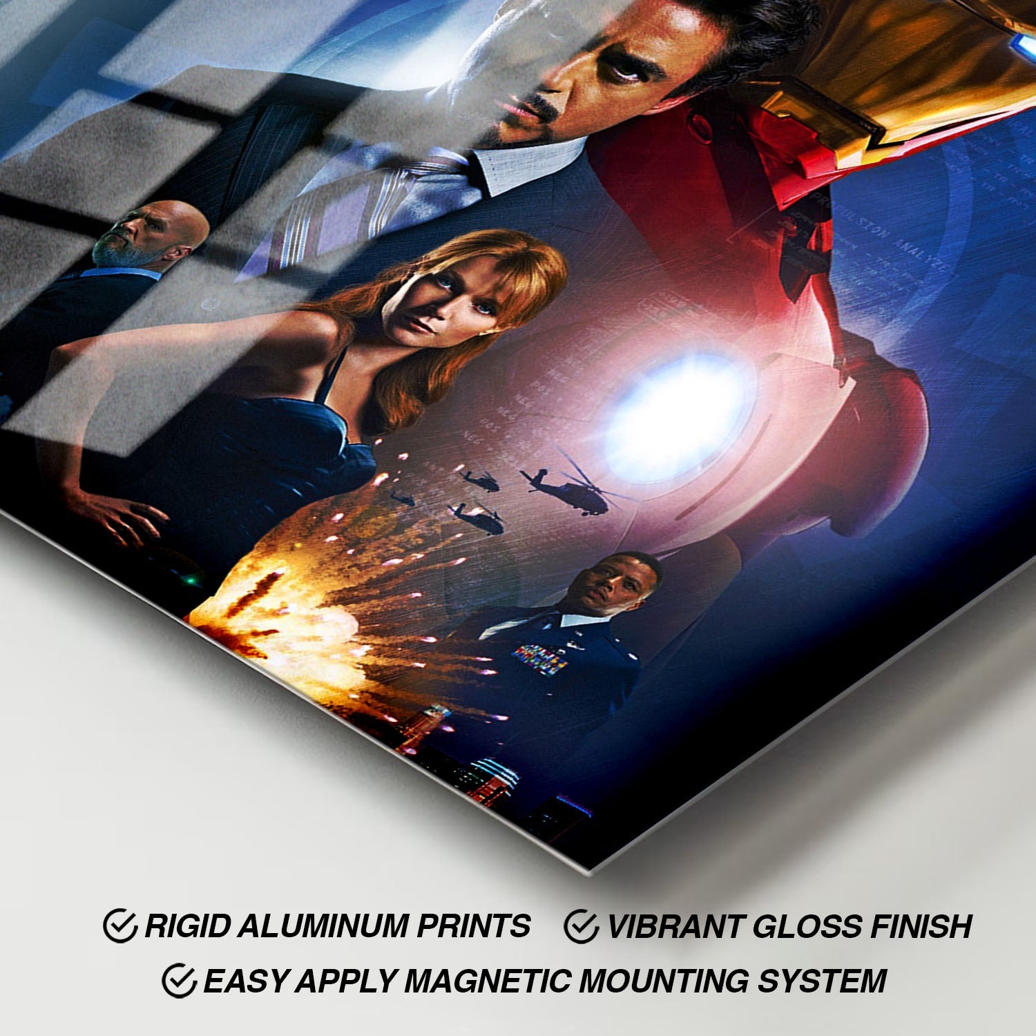 Flex Designs Metal Poster Iron Man 11 x 17" Home Goods - Movie 2008 Movie Metal Poster