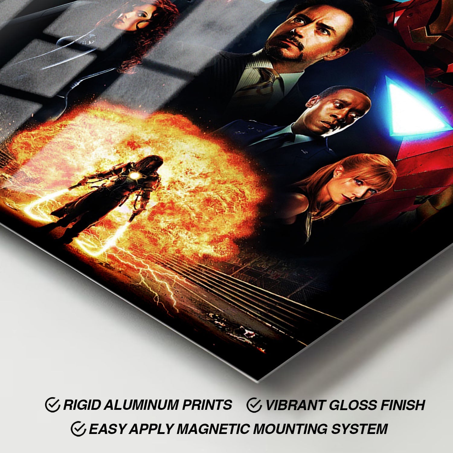 Flex Designs Metal Poster Iron Man 2 11 x 17" Home Goods - Movie 2010 Movie Metal Poster