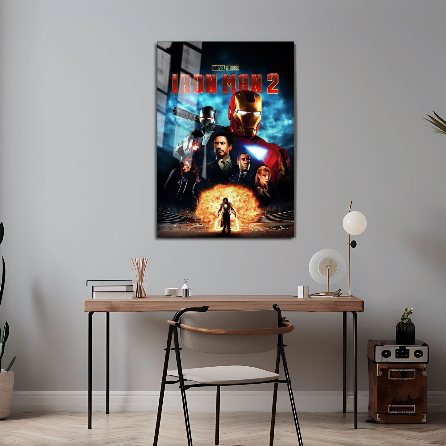 Flex Designs Metal Poster Iron Man 2 24 x 36" Home Goods - Movie 2010 Movie Metal Poster