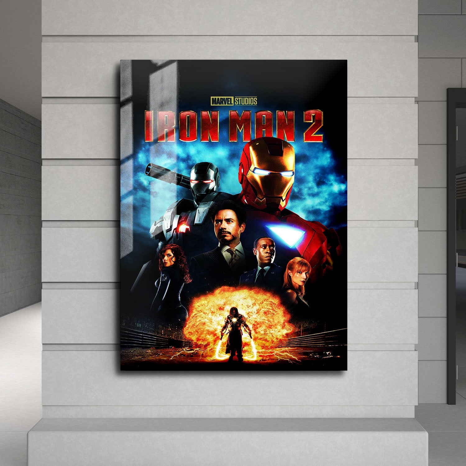Flex Designs Metal Poster Iron Man 2 24 x 36" Home Goods - Movie 2010 Movie Metal Poster