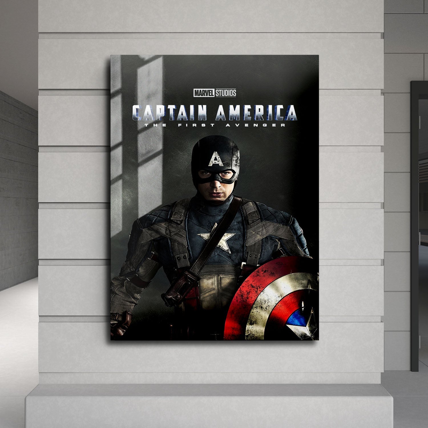 Flex Designs Metal Poster Captain America The First Avenger 24 x 36" Home Goods - Movie 2011 Movie Metal Poster
