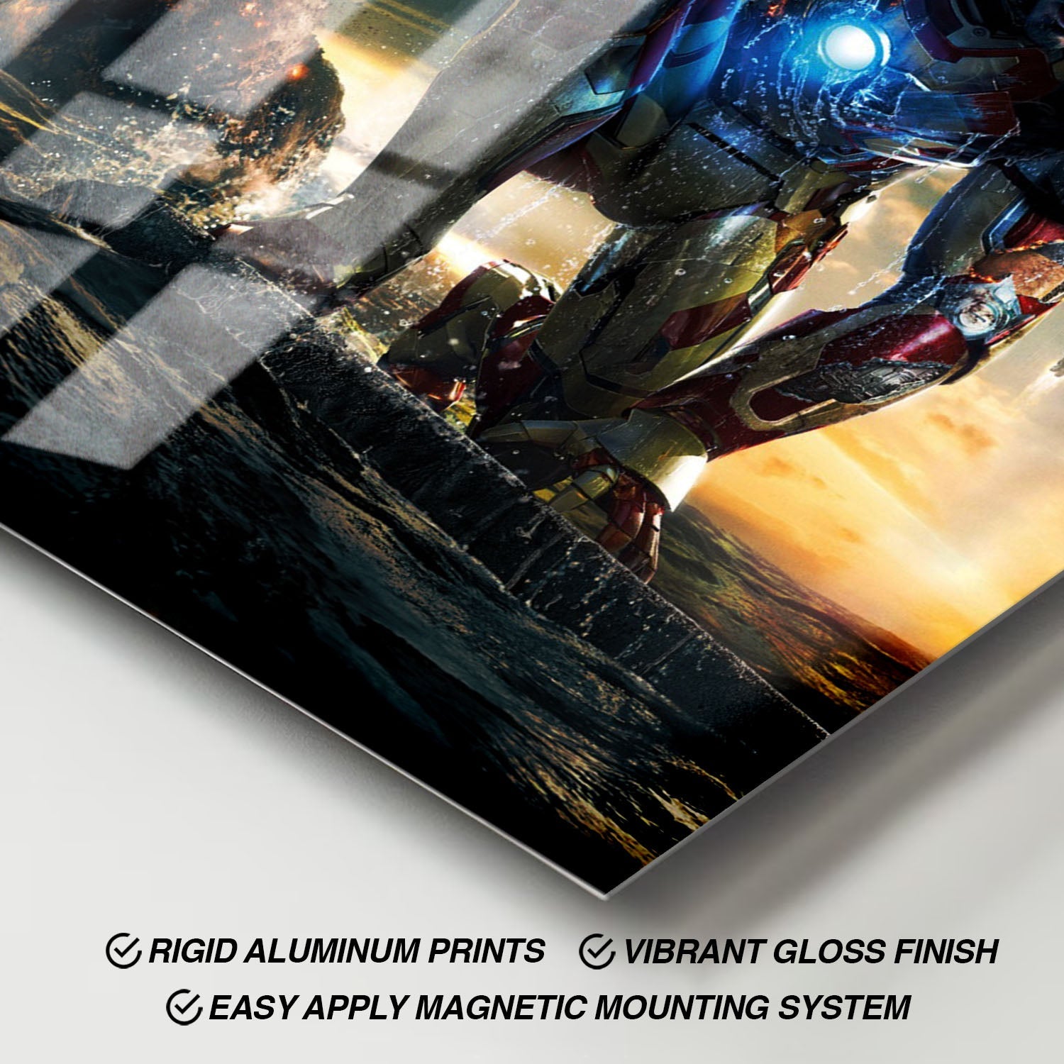 Flex Designs Metal Poster Iron Man 3 11 x 17" Home Goods - Movie 2013 Movie Metal Poster