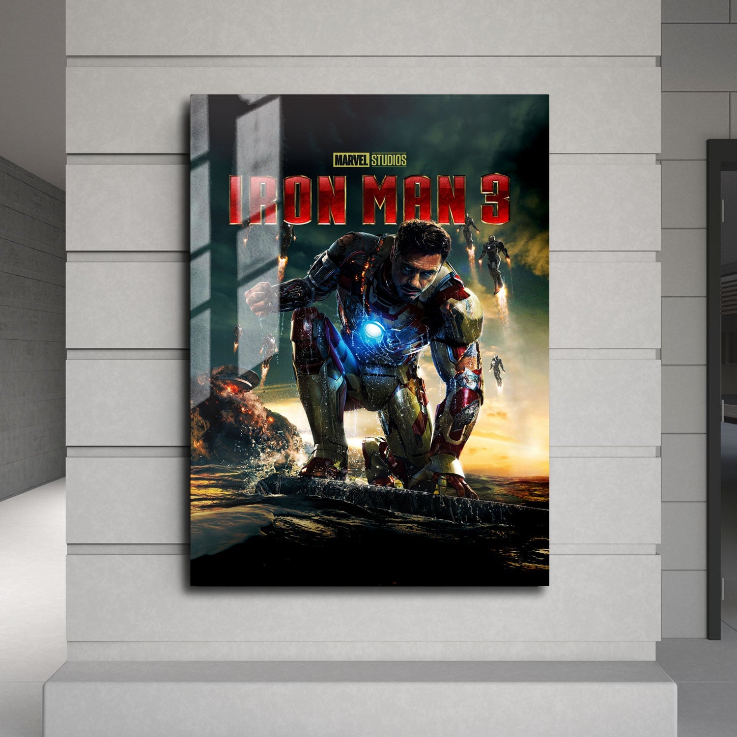 Flex Designs Metal Poster Iron Man 3 24 x 36" Home Goods - Movie 2013 Movie Metal Poster